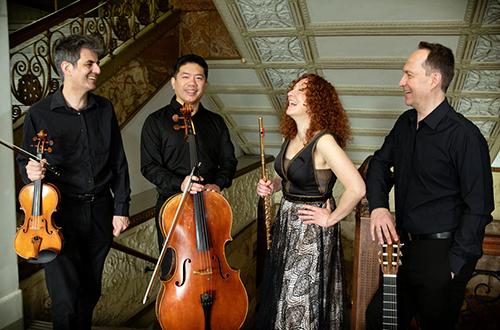 The multicultural quartet 愚蠢的举动! closes the Friends of Good Music performance season at St. Bonaventure University at 7:30 p.m. Friday, April 21. 